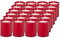 Sovie CANDLES Refill Kerzen Bordeaux 24 Stück - Kerze in Kunststoff-Hülle - ca. 24 Stunden Brenndauer - Kerzen Deko Innen & Außen - Schützt Glas & Dekoration