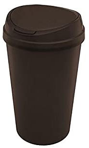 Easy Shopping 45 Liter 45L TOUCH BIN Colour Bin for HOME GARDEN OFFICE SCHOOL BATHROOM TOP BINPortable Pedal Bin Removable Lid (BLACK)