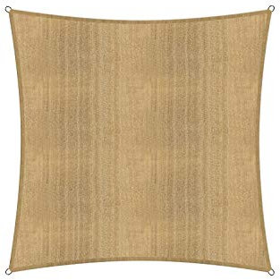 Lumaland toldo Vela de Sombra 100% Polietileno de Alta Densidad Filtro UV Incl Cuerdas Nylon 4 x 4