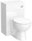 VeeBath Linx 600x300 WC and Back to Wall Toilet, Soft Close Toilet Seat, Concealed Cistern for Bathroom- Gloss White (Flat Pack)