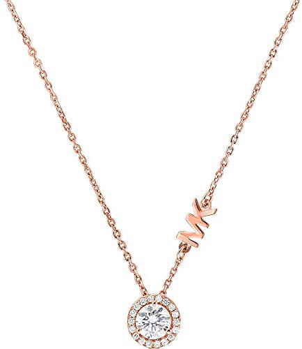 Michael Kors MKC1208AN791 Damen Collier Silber 925 Rose weiß Zirkonia 45 cm