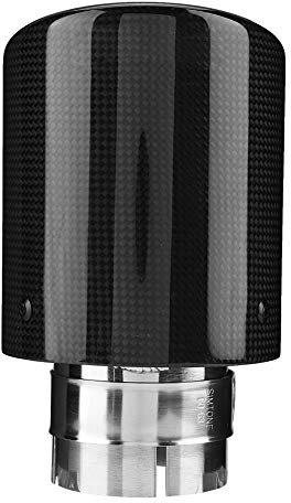 Broco Carbon-Faser-Art-Auto-Modified Einzel Outlet Auspuff Schalldämpfer Spitze Schwanz Throat 63-101mm