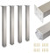 Alusfera Tischbeine Metall - 4 Stück – 60x60x710 mm Höhenverstellbar +30 mm – Hochwertige möbelfüße für Tische & Schreibtische – Stabil & Robust – Inklusive Montageset