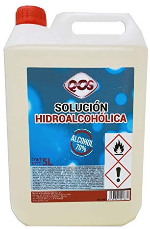 Gel hidroalcohólico para manos Garrafa 5 litros. FORMATO AHORRO. Limpieza e higiene de manos con secado rápido sin aclarado.