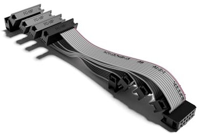 ExcelValley - 5-Pack - Eurorack Flachband Stromkabel Modularer Synth Synthesizer [10 zu 16 Stifte | 30 cm - 11,81]