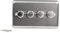 Volex Crabtree 2 Gang Metal Dimmer Angled Silver Light Switches Socket Toggles (Angled)