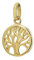 NKlaus Baum des Lebens Ø 10mm Kettenanhänger 585 14 Karat Gold gelbgold Damen Lebensbaum 9485