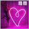 ENUOLI Heart Neon Signs LED Neonlicht Zeichen Wanddekoration USB Lade- / Batteriebetriebene Neon Nachtlicht Rosa Herz Neonzeichen Licht Für Kinder Schlafzimmer Valentinstag Party Hochzeit Weihnachten