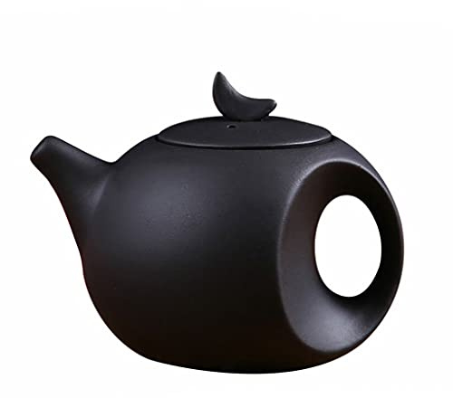 Lila Ton Teekanne Yixing lila Ton Teekanne Handgemachte Zhuni Teekanne Keramik Tee Set Teekanne Filter Kleine Blase Teekanne Blume Teekanne Teekanne (Color : Schwarz, Size : 150ml/5.2oz)