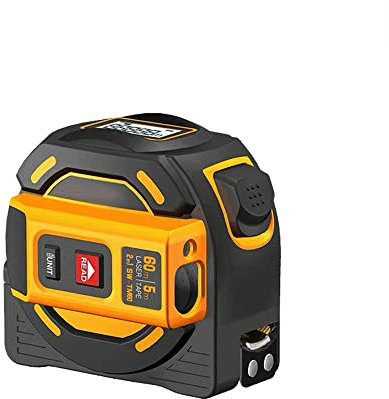 TopHomer ZY-HB01903A-VT Laser-Maßband, Digitale Laser-Entfernungsmesser mit LCD-Display, 60 m/197 ft Lasermaß, 5 m/16 ft Maßband, Messfläche/Volumen/Entfernung/Pythagoras