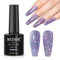 MIZHSE Reflective Gel Polish Purple Sparkling Glitter Shiny Diamond Gel Nail Polish 10ml Soak Off LED/UV for DIY Nail Art Manicure Salon