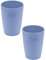 Magu 2 bicchieri personalizzati in biopolimero (100% senza petrolio) con nome, set da 2 bicchieri + incisione personalizzata con nome, porta spazzolini da denti, design naturale, 2 pezzi, blu acqua