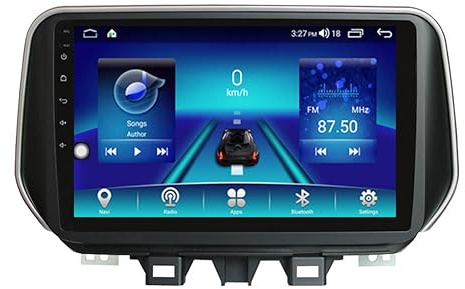 Für Hyundai Tucson IX35 2018 2019 2020 Android 13 Carplay Auto Stereo GPS Navi Sat Radio 9 Zoll Multimedia BT WiFi 2+32GB Lenkradsteuerung