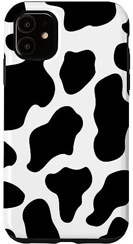 Cow Print Black White Spotted Phone Case Cute Animal Pattern Case for iPhone 11