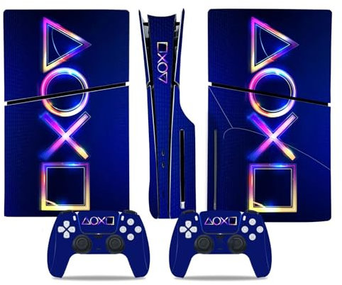 sans Bulles pour PS5 Slim Skin Disc Edition & pour PS5 Slim Skin Digital Edition Console Et Contrôleur Vinyl Cover Skins Wraps Scratch Resistant Compatible 96867 Anti Rayures (Size : Disc Version)