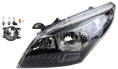 Johns, Scheinwerfer Halogen Front passend für Renault Megane III 12-13 H7 H7 Links + Nebelscheinwerfer + Leuchtmittel