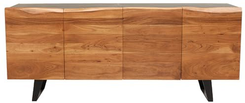 Riess Ambiente Industrial Design Sideboard Organic Artwork 180cm Akazie Massivholz Eisengestell, Massive Kommode für Dein Wohnzimmer