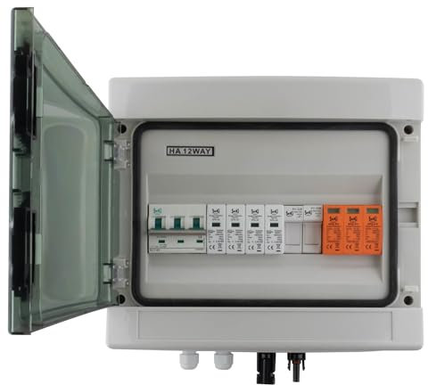 SeKi AC/DC 1 String 3P DC, 4P AC T2 Solar Anschlusskasten Überspannungsschutz/Blitzschutz 32A 1000V; Aufputz Gehäuse IP65 12 Module; PV Photovoltaik