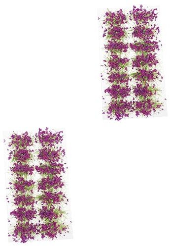 DIYEAH 2 Kisten Grasschuppen künstliche Blumenbündel Gras-Miniatur künstliche Pflanzen Modelle Sandtischbüsche Miniaturgras selber Machen Puppenhaus Anlage Vegetation falsches Gras Bahn