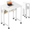 GreenForest Kleiner Schreibtisch Klappbar, 80 cm Klappschreibtisch mit Rollen, Einfache Montage Klappbarer Schreibtisch mit Stauraum, Home Office Klapptisch, Weiß