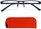 Metall Halbrand unten Gaming Brille ohne Sehstärke mit rechteckigen Gläsern mit Etui, Edelstahl Brillengestell (Schwarz), Fake Brille, Blaulichtfilter Brille Gamer Herren und Damen