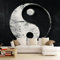 Fototapeten Einfaches Yin- Und Yang-Array Drucken Wandbild 200 x 140 cm Fototapeten Wandbilder Panorama Wandtapete Dekoration, Schwarz Weiß Moderne Vlies Wanddekoration für Wohnzimmer Schlafzimmer