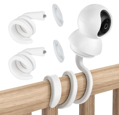 Soporte de Montaje para Vigilabebés Compatible con TP-Link Tapo C200/C210/C220/C211/C225 Cámara de Seguridad, 2 Pack Soporte Flexible para Monitor de Bebé, Sin Herramientas