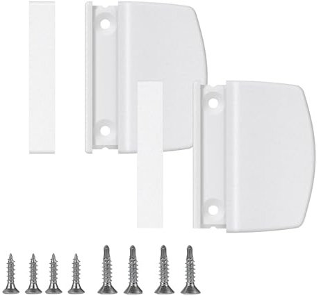 AwmnSrman 2 Stück Balkontürgriff Außen Weiß, Türgriff Balkontür Außen Vielseitiger Kunststoff Türgriff für Balkon Terrassentür Griff incl. Schrauben