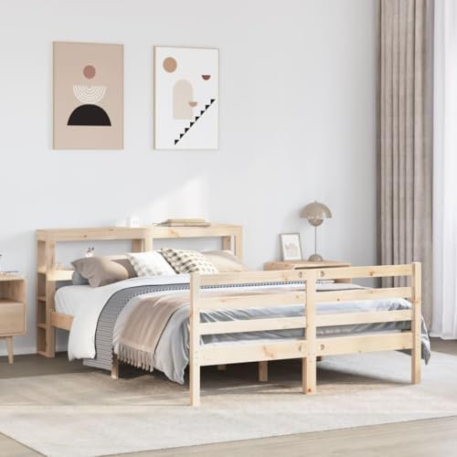 Xichuzi Massivholzbett ohne Matratze 120x200 cm Kiefernholz, Bett, Bettgestell, Jugendbett, Schlafzimmer Bett, Bed Frame - 3305824