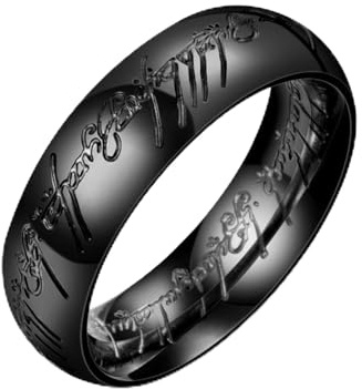 Sumpgle 3D geschnitzt Der Herr der Ringe Titanstahl 3D geschnitzt 24k vergoldeter Titanstahl 24k vergoldet Herren Edelstahl Ring Herren Edelstahl Ring