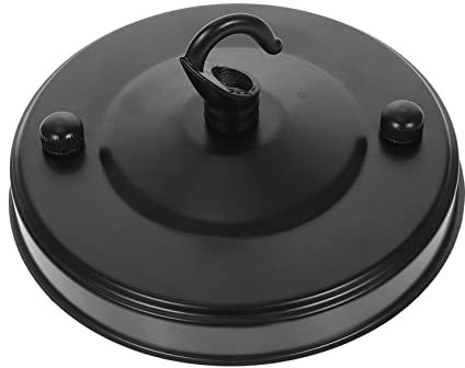 VILLCASE Schwarzer Deckenbaldachin Mit Haken Rundes Montagekit Langlebig Und Bruchfest Einfach Zu Montieren Geeignet Für Kronleuchter Laternen Und Dekorative Pendelleuchten