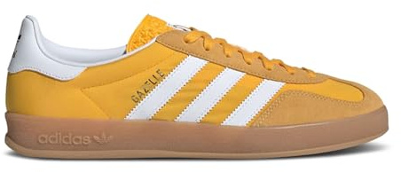 adidas Originals Gazelle Indoor Mens Sneaker, Crew Yellow/White, 12.5 UK