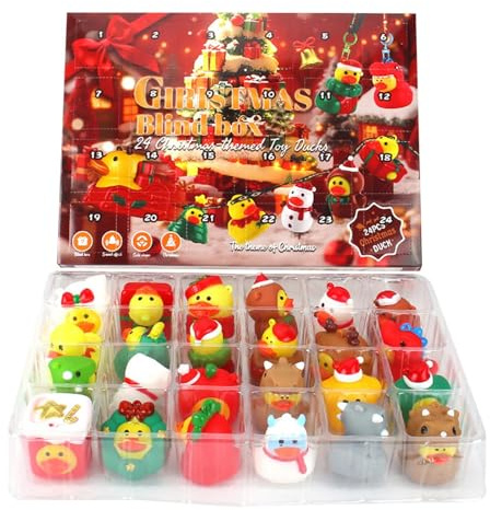 Weihnachtskalender Advent - Kalender Advent 2025 Weihnachten Enten - Sammlerstück Minifiguren 24 Tage für Kinder Männer Frauen Zuhause Mädchen Teen Geburtstag Party
