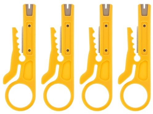 4PCS Mini Wire Stripper,Small Network Wire Stripper,Small Cable Stripper Tool for Network Telephone and Computer Cable