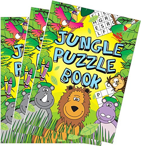 Henbrandt 10 Jungle Puzzle Books (A6) Glossy Cover Party Bag Fillers