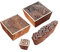 Royal Kraft Indisch Muster Quadrat und Finger Blöcke Drucken Holz Stempel (Set von 4)