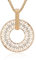 Collier Long pour Les Femmes, Collier Pendentif Géométrique pour Les Filles Or Rose et Argent Collier avec CZ Chaîne en Cristal Collier (Plaqué Or)