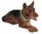 RAKSO Wackel Figur Hund Schäferhund Wackelfigur H 18 cm groß Dekofigur mit Wackelkopf