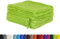 BaSaTex - Lot de 10 Gants de Toilette en 100% Coton Doux et Absorbant | Öko-Tex Made in Green | Ensemble de Gants de Toilette 15x21 cm | Couleur : Vert Pomme