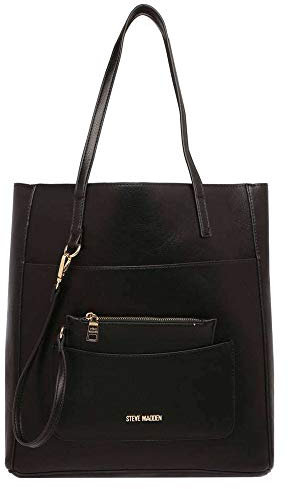 Steve Madden Damen Multi Pouch Kimmy Tragetasche mit Mehreren Taschen, Schwarz