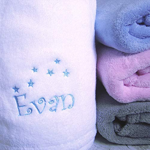 Plaid couverture personnalisée pour enfant, douce, BLANC, ROSE, CIEL, CAMEL, ROUGE, NOIR GRIS, 140x95cm, cadeau personnalisé avec un prénom, noël, anniversaire fille garçon, motifs