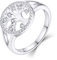 JO WISDOM Bague Arbre de la Vie Argent 925/1000 Femme avec AAA Zirconium,Bague Yggdrasil Famill avec Oxyde de Zirconium,Bijoux pour Femmes