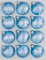12 TLG. Glas-Weihnachtskugeln Set in 'Ice Blau' Eislack - Christbaumkugeln - Weihnachtsschmuck-Christbaumschmuck