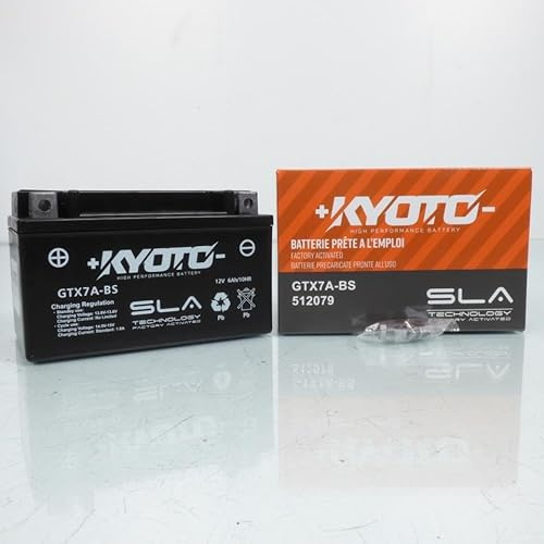 Kyoto - Batteria per scooter Sym 50 Crox 4T Euro4 2017-2019 YTX7A-BS SLA / 12 V 6 Ah