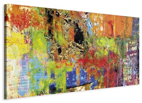 murando - Leinwandbild Farbflecken wie gemalt, Schlafzimmer, Wohnzimmer | Hochwertige Leinwand, sofort aufhängbar, ideal fürs Wohn- oder Schlafzimmer, wasserfest und lichtecht, langlebig, stilvoll