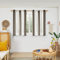 Deconovo Voile Vorhänge mit Ösen, Vorhangschal Transparent Boho Streifenmuster, Fensterschal Schlafzimmer in Leinenoptik, 138x140 cm(HöhexBreite), Braun, 2er Set