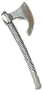 H4 Battle Axe Pewter PENDENT on a REAL 925 sterling silver Necklace Handmade 18 inch chain