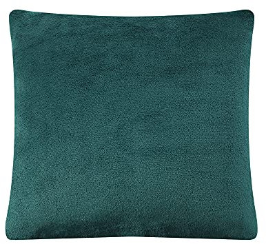 Mixibaby Kissenbezug Dekokissen Kissenhülle Kissen Bezug Sofakissen Plüsch Flanell 40X40, Farbe:Dunkelgrün