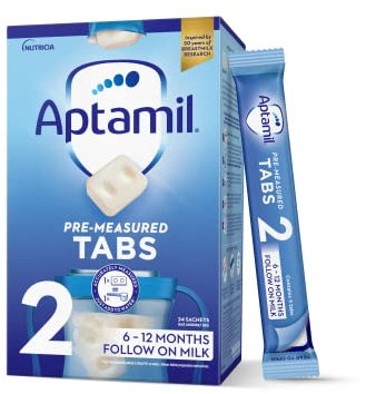 Aptamil 2 Follow On Baby Milk Formula Pre-Measured Tabs, 6-12 Months, 24 x 5 tabs