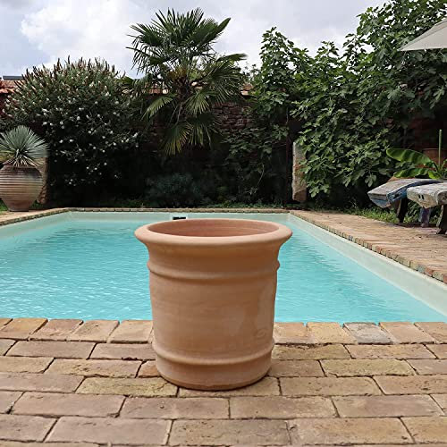 Palatina Keramik | handgefertigter Terracotta Topf Blumenkübel Pflanzgefäß | absolut frostfest/standfest | Übertopf zum Bepflanzen | Innen- und Außenbereich, Canna (33)